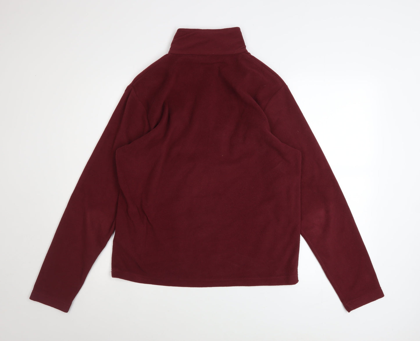 Regatta Mens Burgundy Fleece 1/4 Zip Sweatshirt Size M Outdoor Warm Top