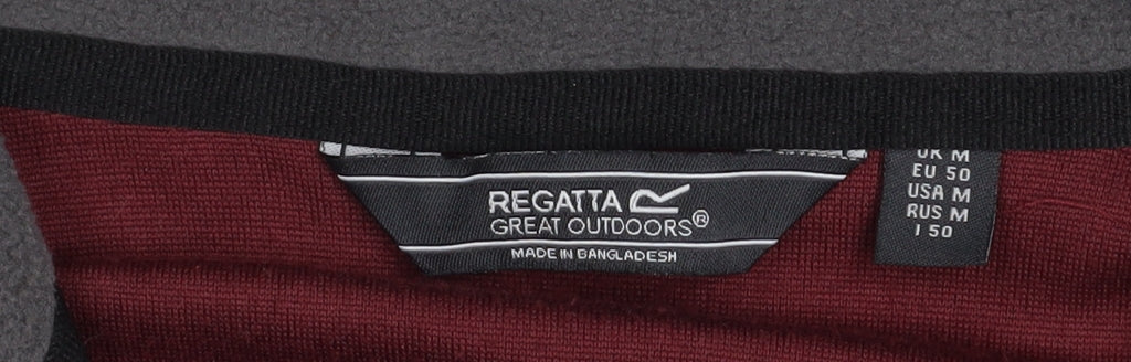 Regatta Mens Burgundy Fleece 1/4 Zip Sweatshirt Size M Outdoor Warm Top