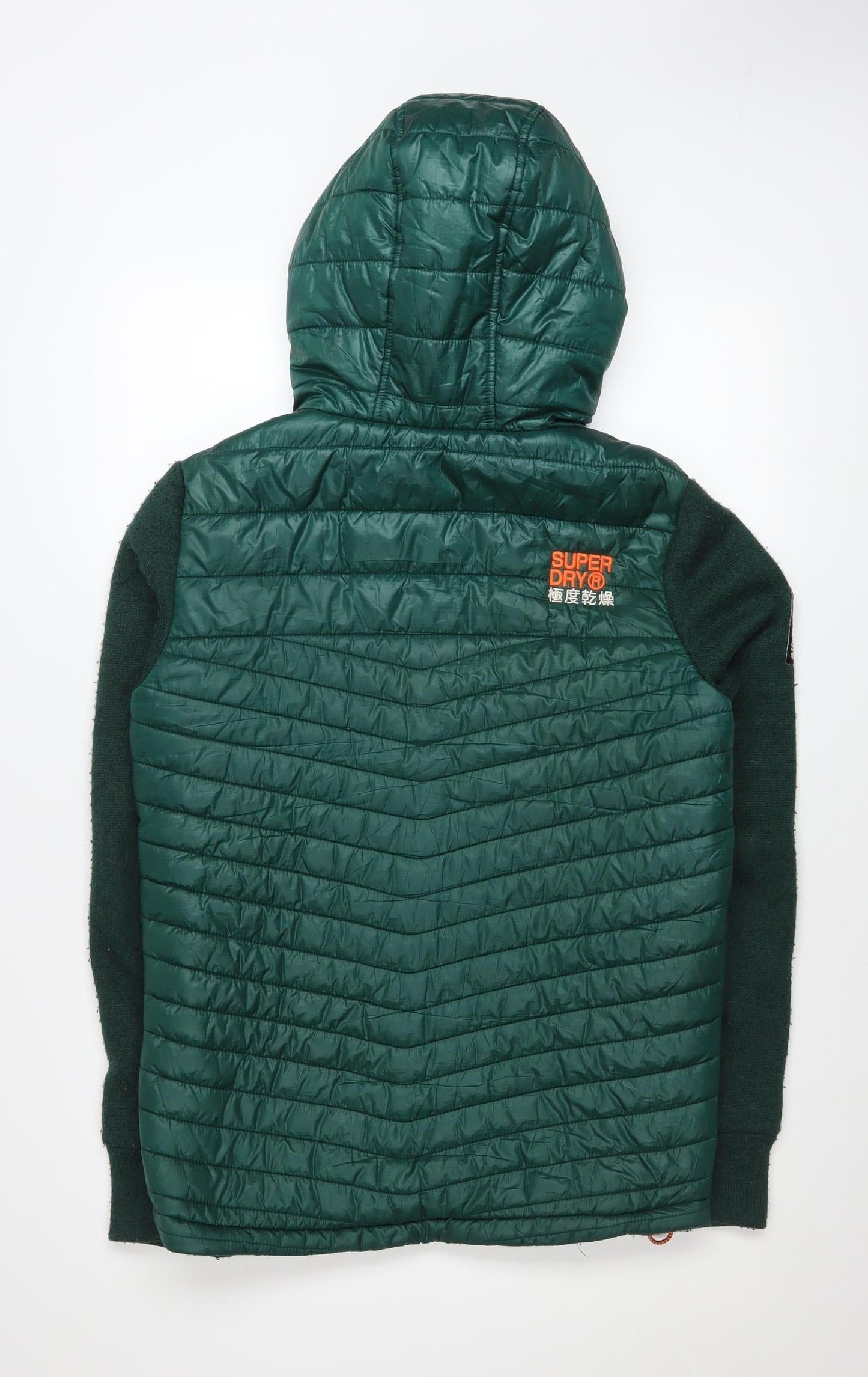 Superdry Men’s Green Storm Hooded Puffer Jacket Size S