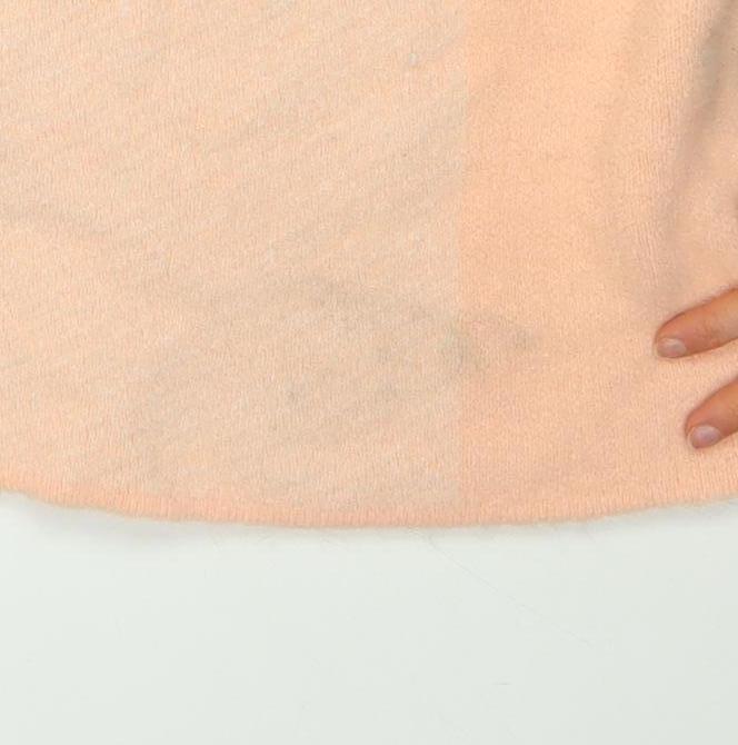 Centigrade Womens Peach Check Hooded Cardigan M Knit Open Front