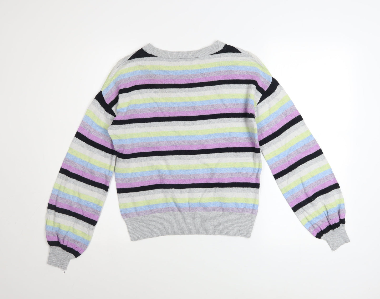 Mint Velvet Womens Multicoloured Striped Crew Neck Jumper Size 6