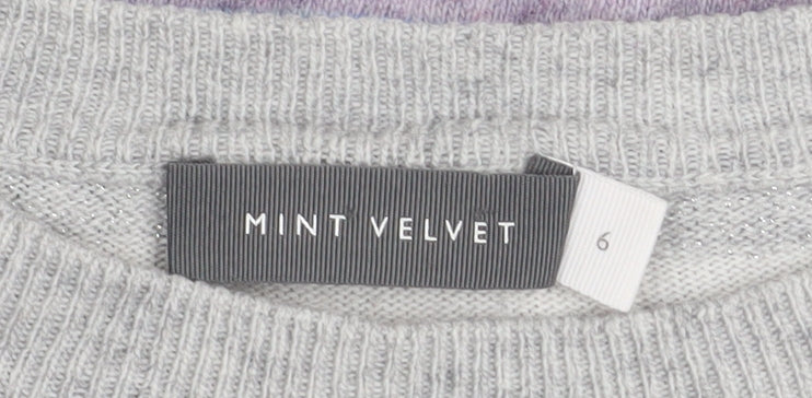 Mint Velvet Womens Multicoloured Striped Crew Neck Jumper Size 6