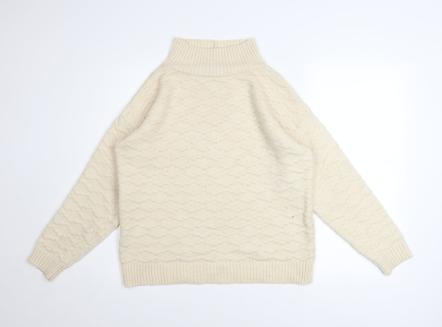 Next Women’s Ivory Mock Neck Knit Jumper Size S