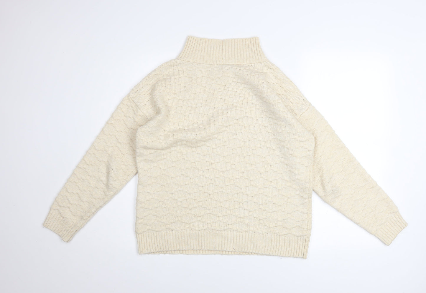 Next Women’s Ivory Mock Neck Knit Jumper Size S