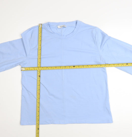 Great Plains Women Blue Pullover Sweatshirt Size 14 L Long Sleeve
