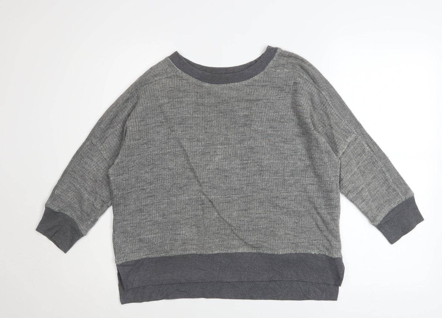 Zara Trafaluc Women Grey Cotton Blend Pullover Sweatshirt Size M