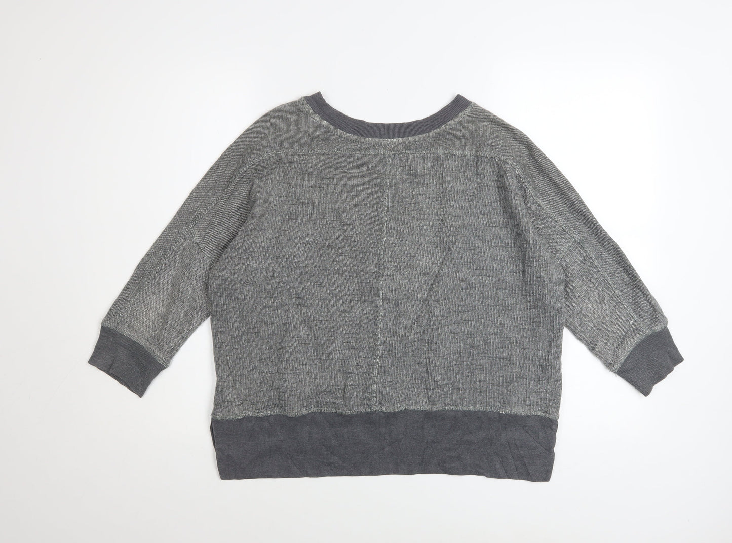 Zara Trafaluc Women Grey Cotton Blend Pullover Sweatshirt Size M