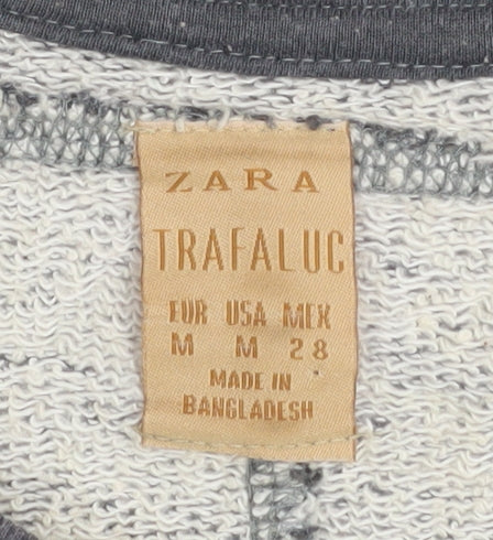 Zara Trafaluc Women Grey Cotton Blend Pullover Sweatshirt Size M