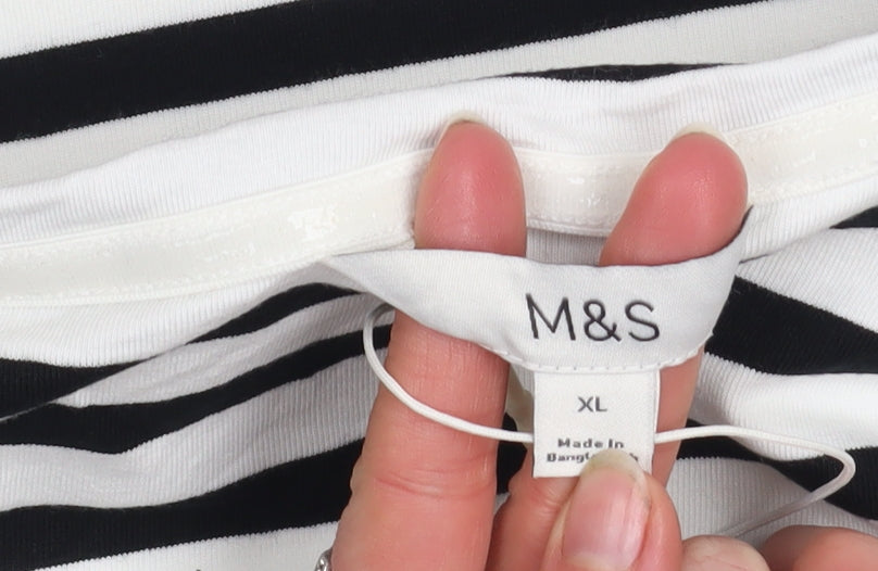 Marks and Spencer Women’s Multicoloured Striped Strapless Top XL