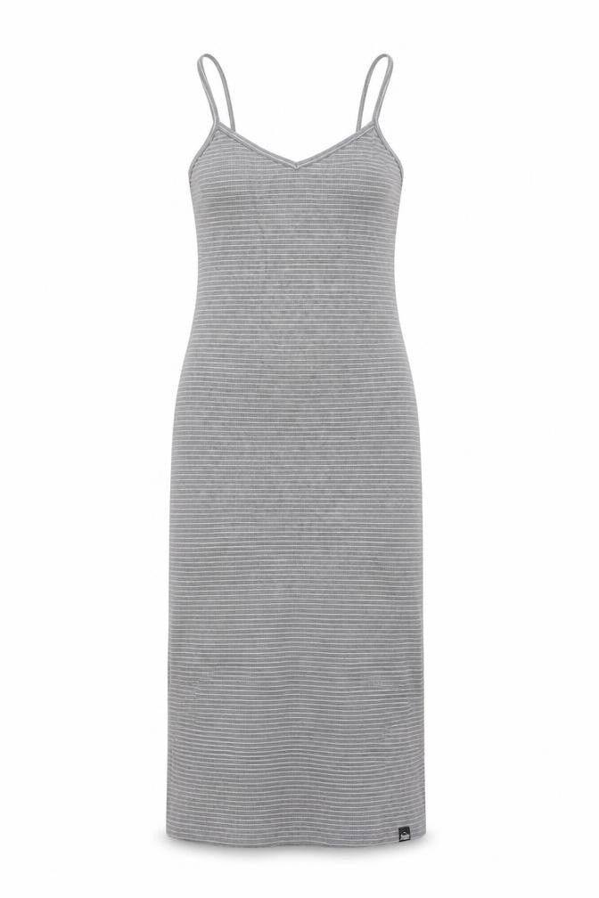 Superdry Women’s Grey Striped Midi Slip Dress XS