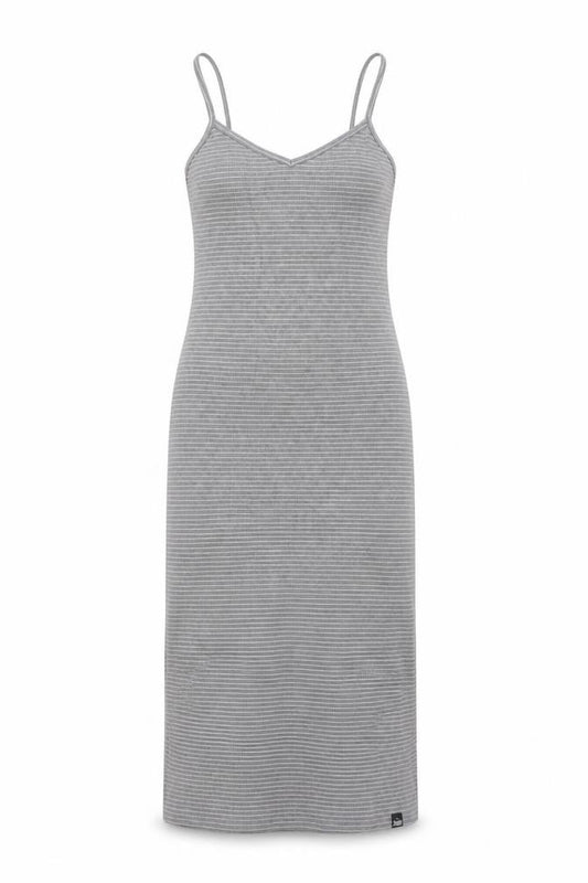 Superdry Women’s Grey Striped Midi Slip Dress XS