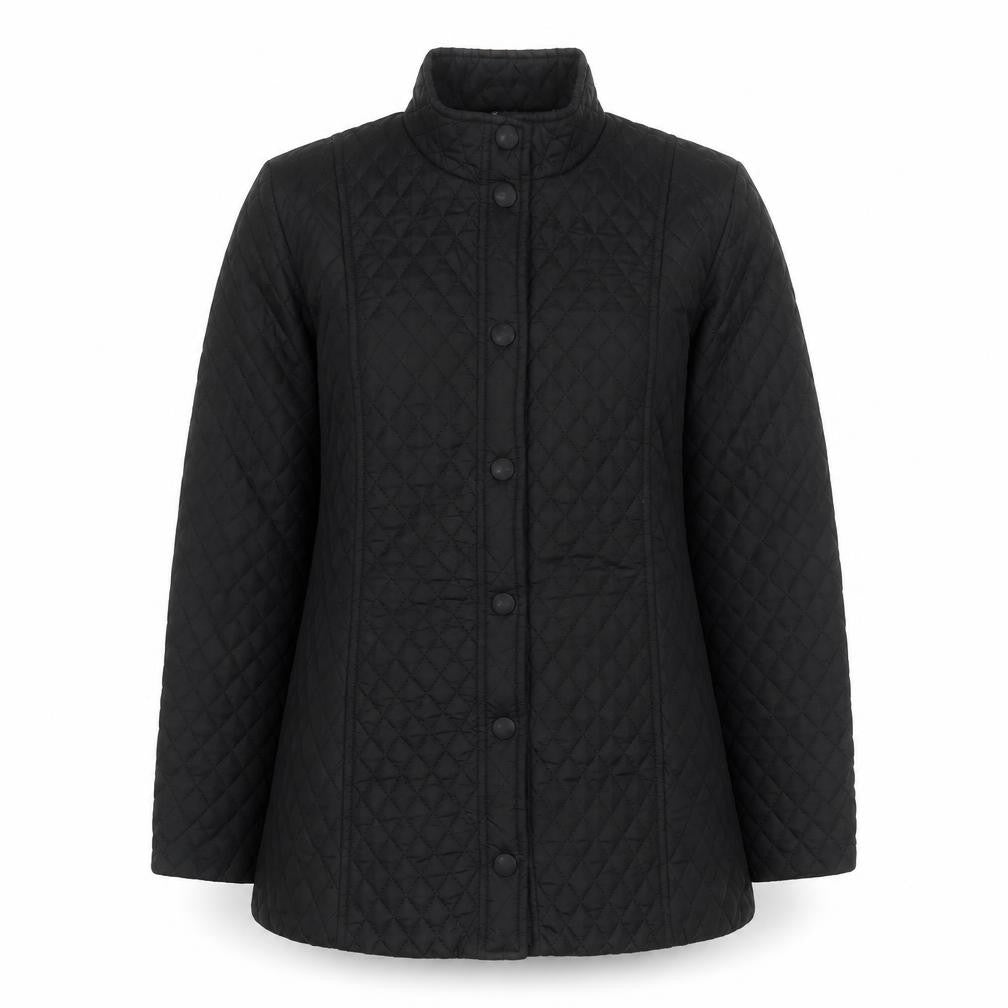 Windsmoor Women's Black Quilted Mid-Length Jacket Size 12