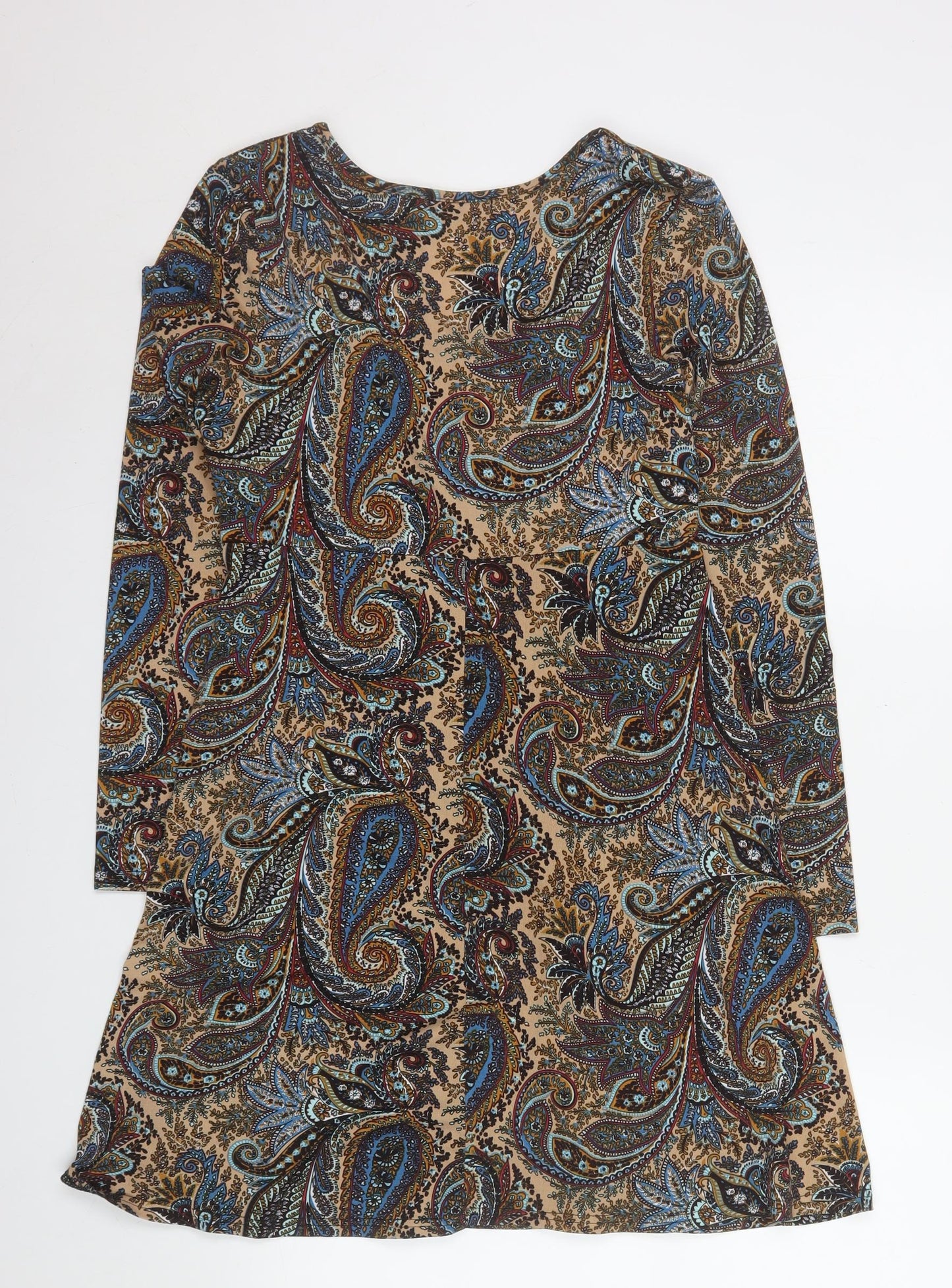 Stella Morgan Womens Multicoloured Paisley A-Line Long Sleeve Dress L