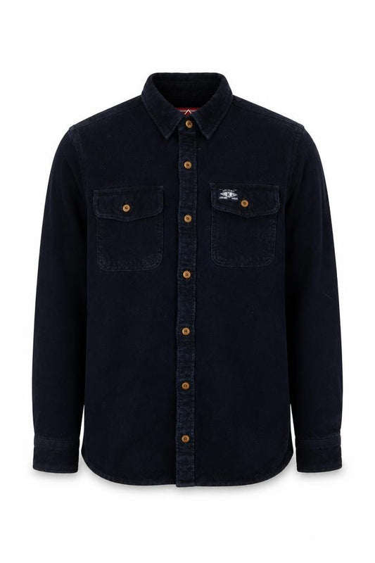 Superdry Men's Blue Cotton Corduroy Button-Up Shirt Size S