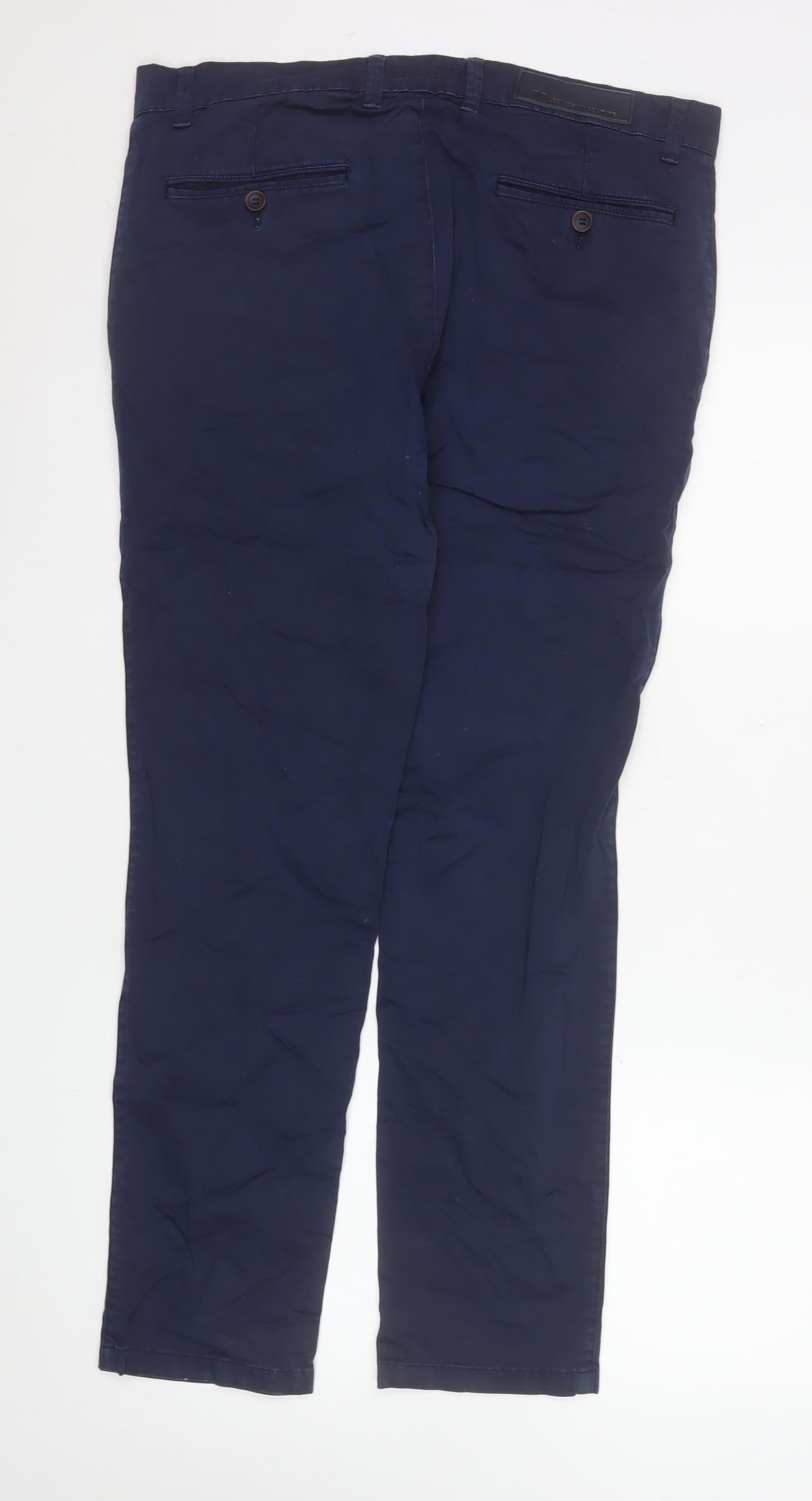 LCDN Men's Blue Chino Trousers 36R Cotton Blend Stretch