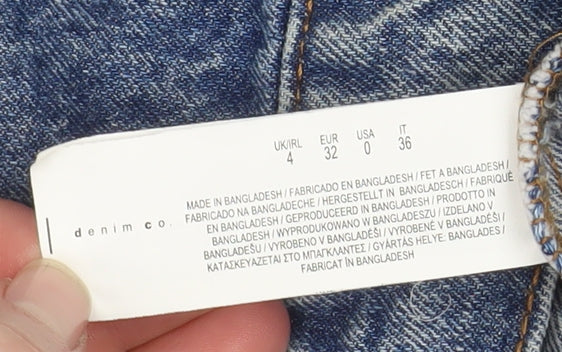 Denim Co. Women's Blue Cotton Basic Jacket Size 4