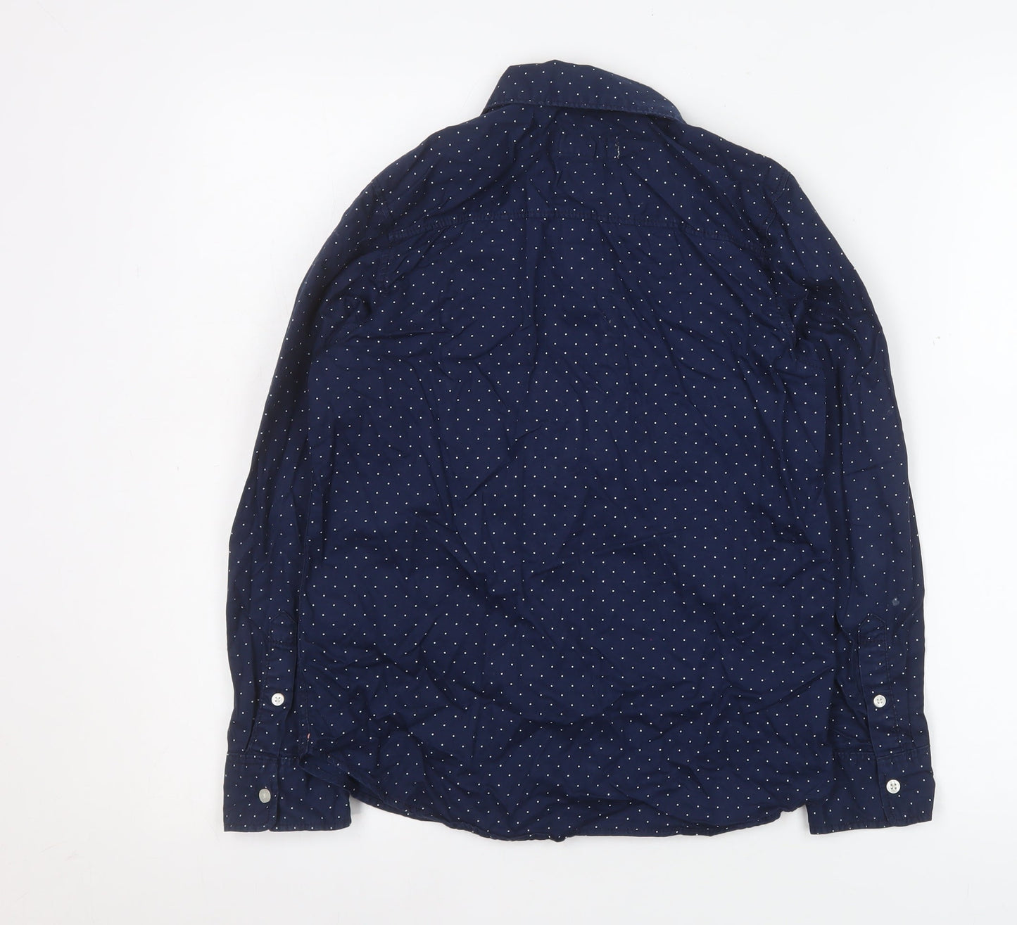 L.O.G.G. Boys Blue Polka Dot Button-Up Cotton Shirt 9-10 Years