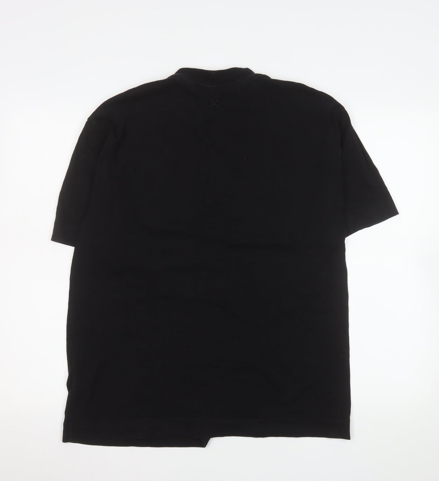 Collusion Men's Black Cotton Crew Neck Short Sleeve T-Shirt Size L