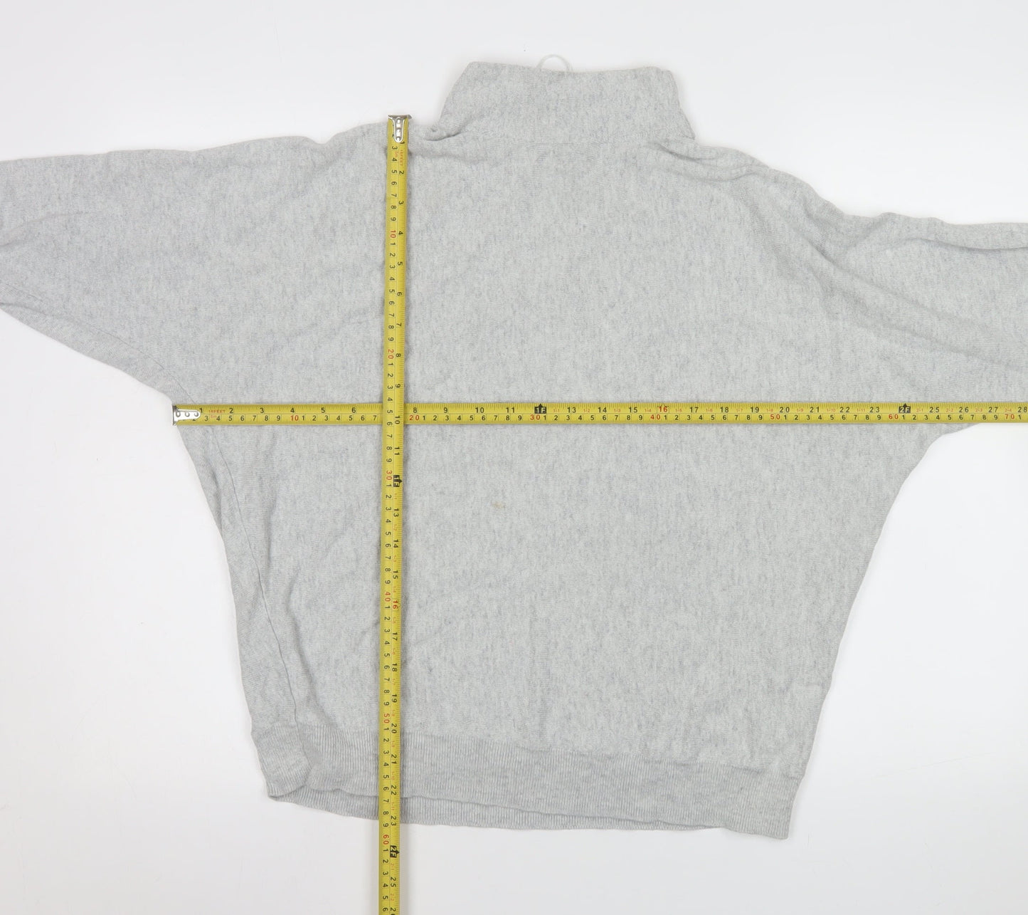 Mint Velvet Women Grey Roll Neck Zip Sleeve Pullover Sweatshirt L