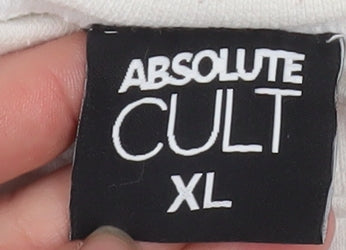 Absolute Cult Women's White Ariana Graphic Print Pullover Sweatshirt XL