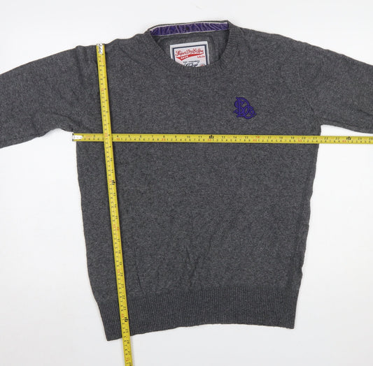 Superdry Men’s Grey Crew Neck Angora Blend Pullover Jumper M