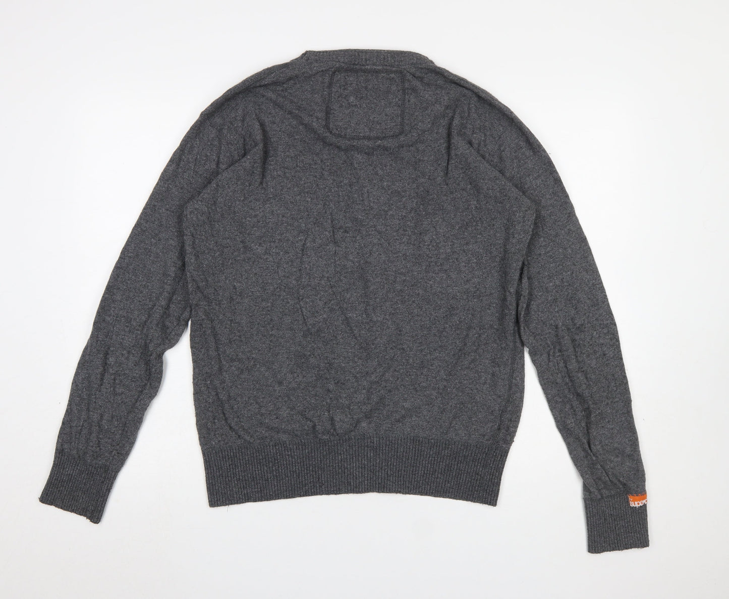 Superdry Men’s Grey Crew Neck Angora Blend Pullover Jumper M