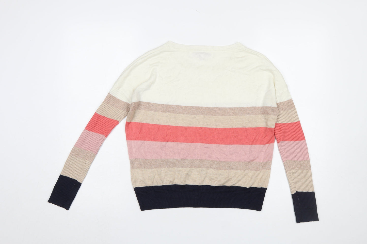 Next Women’s Multicoloured Striped Crew Neck Jumper Size 6