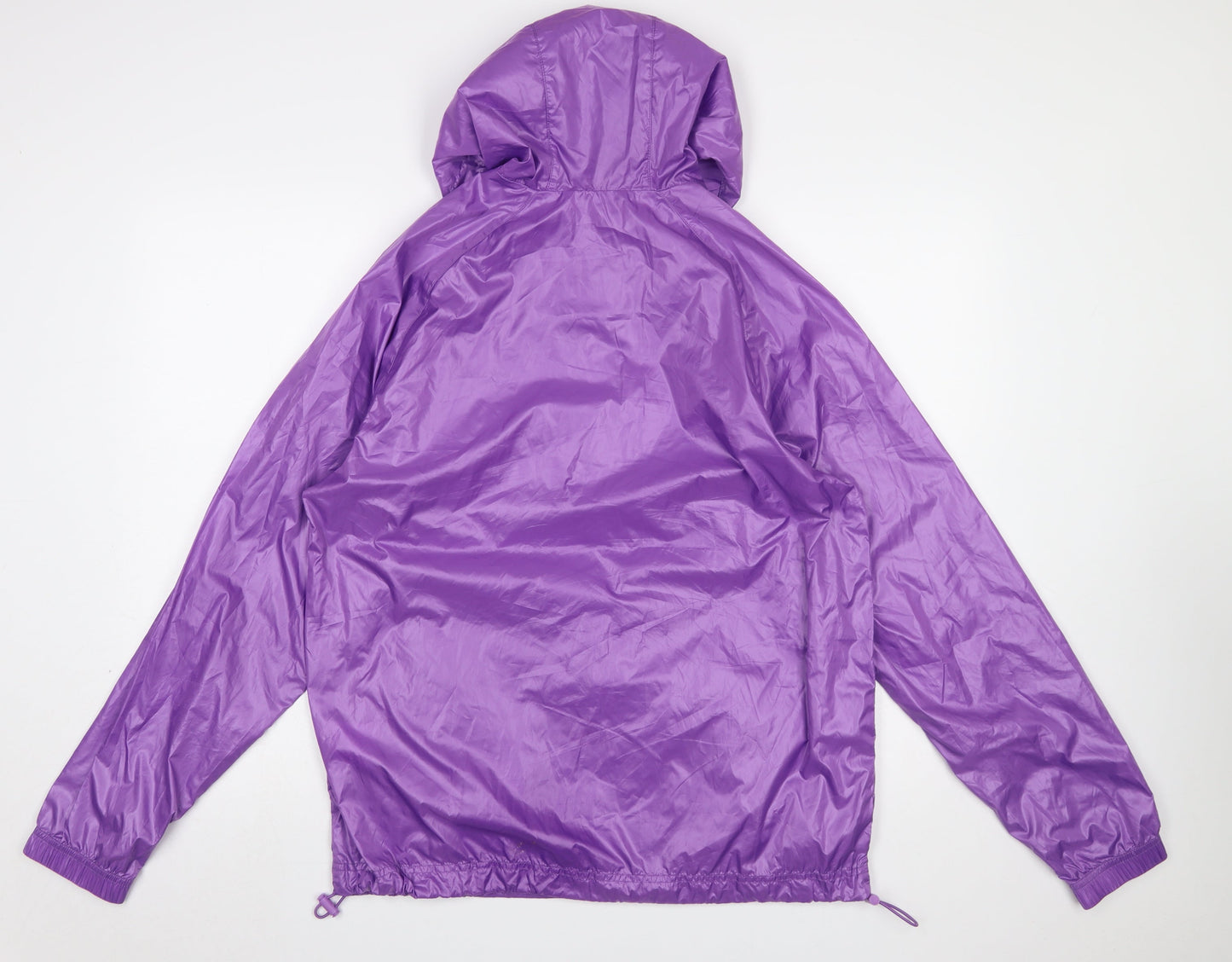 Lyle & Scott Men's Purple Hooded Windbreaker Jacket Size M