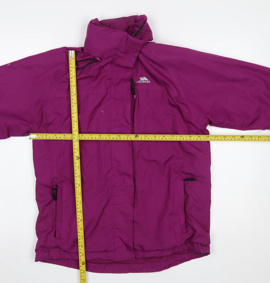 Trespass Women's Purple Waterproof Breathable Rain Jacket Size S