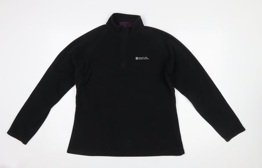 Mountain Warehouse Women Black Fleece 1/2 Zip Pullover UK14