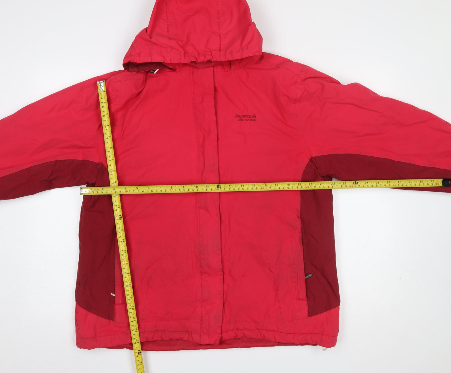 Regatta Women's Red Waterproof Hooded Rain Jacket Size 16