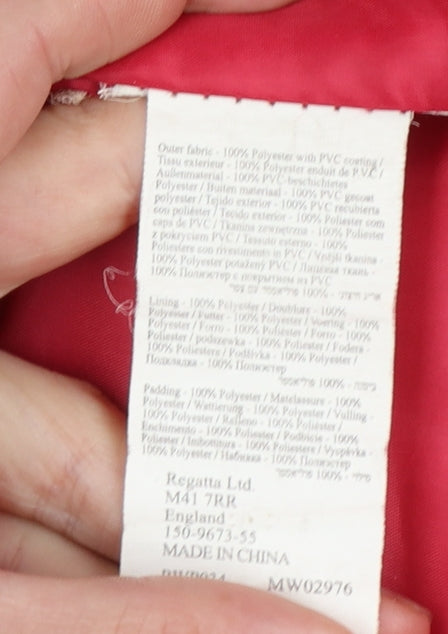 Regatta Women's Red Waterproof Hooded Rain Jacket Size 16