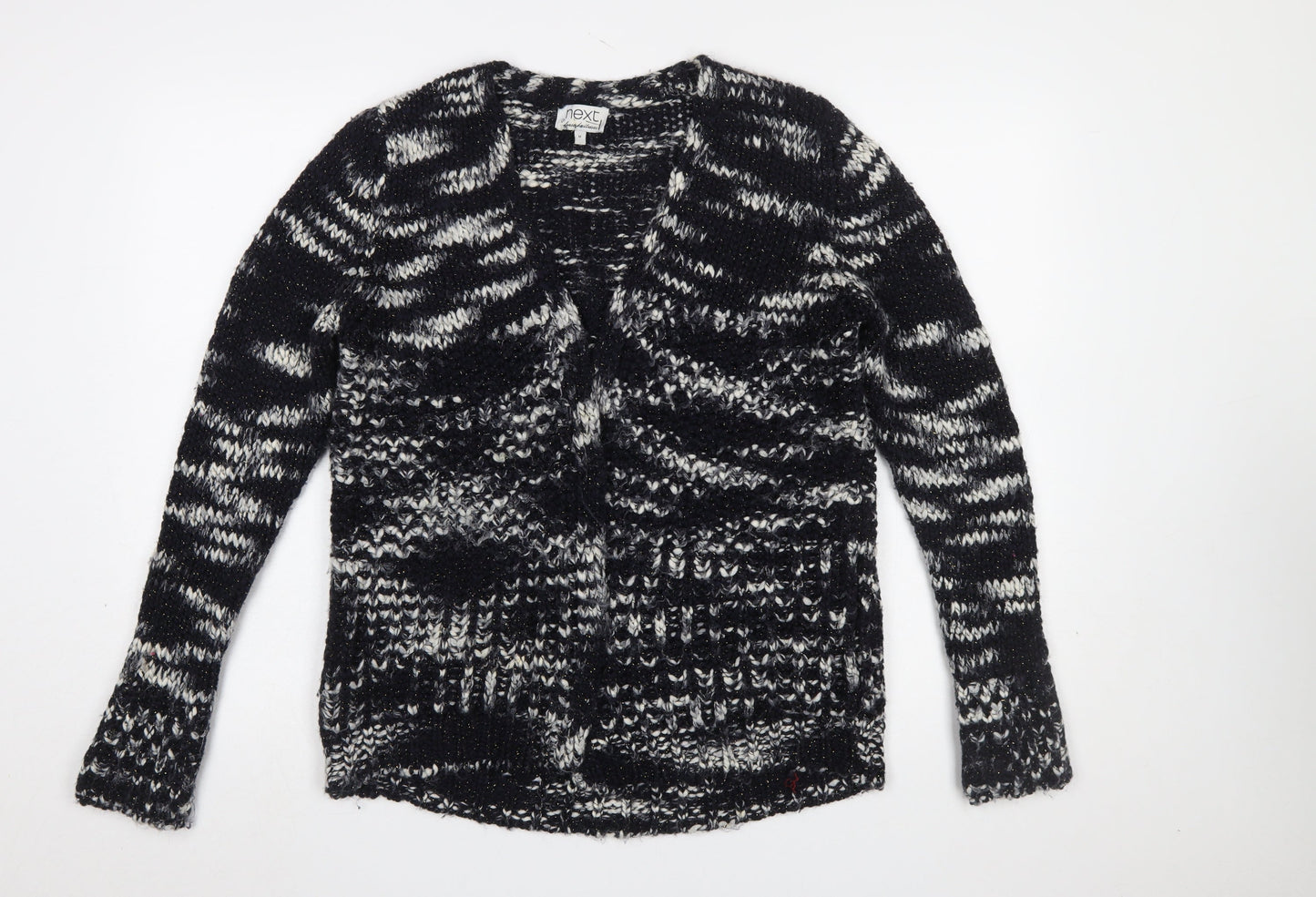 Next Womens Black Chunky-Knit Open Cardigan Size M