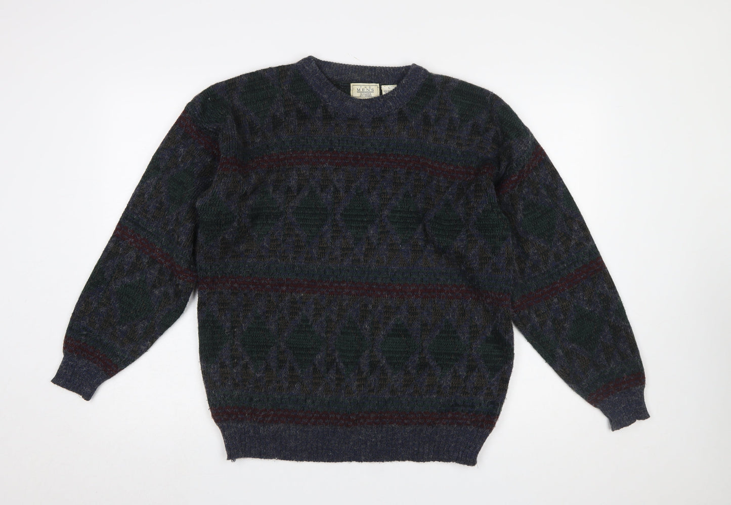 The Men's Store at Sears Men's Multicoloured L Geometric Knit Pullover Jumper