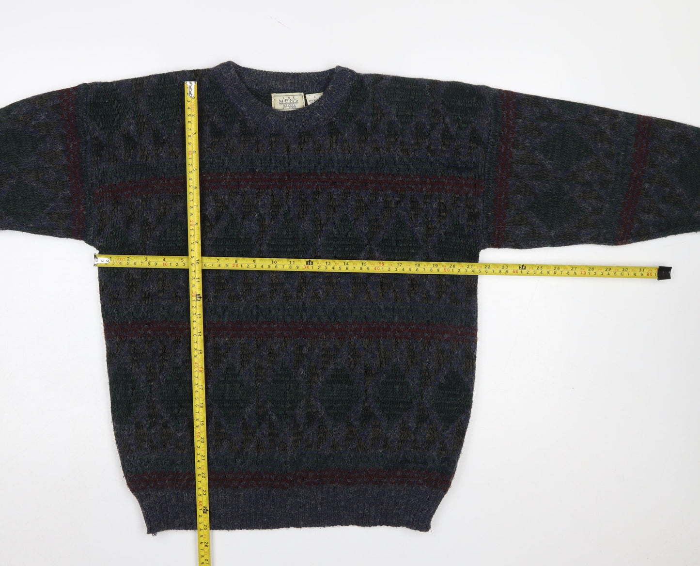 The Men's Store at Sears Men's Multicoloured L Geometric Knit Pullover Jumper