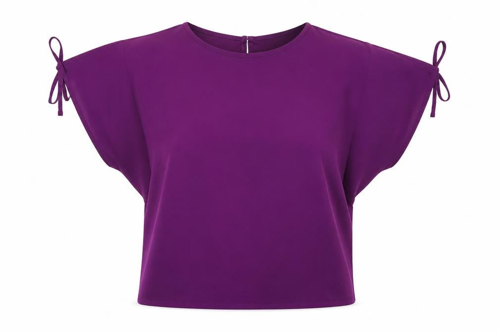 Dorothy Perkins Women's Purple Short Sleeve Blouse UK 12