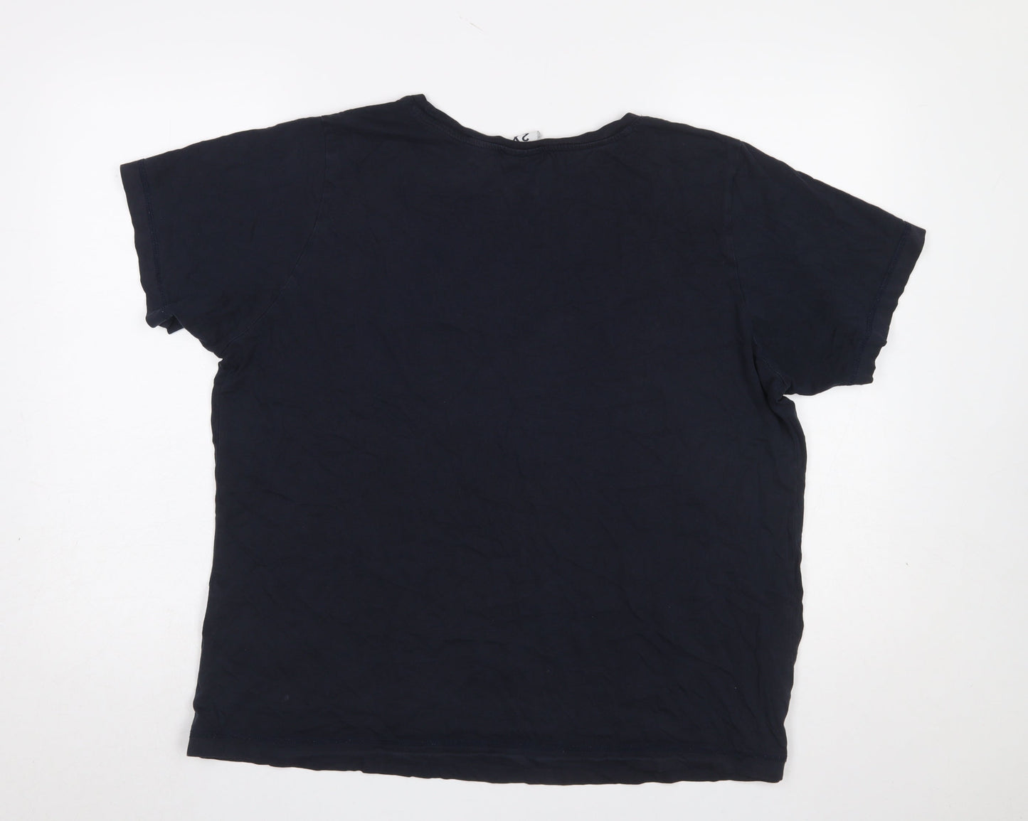 Champion Women's Blue 2XL Basic Cotton Logo T-Shirt