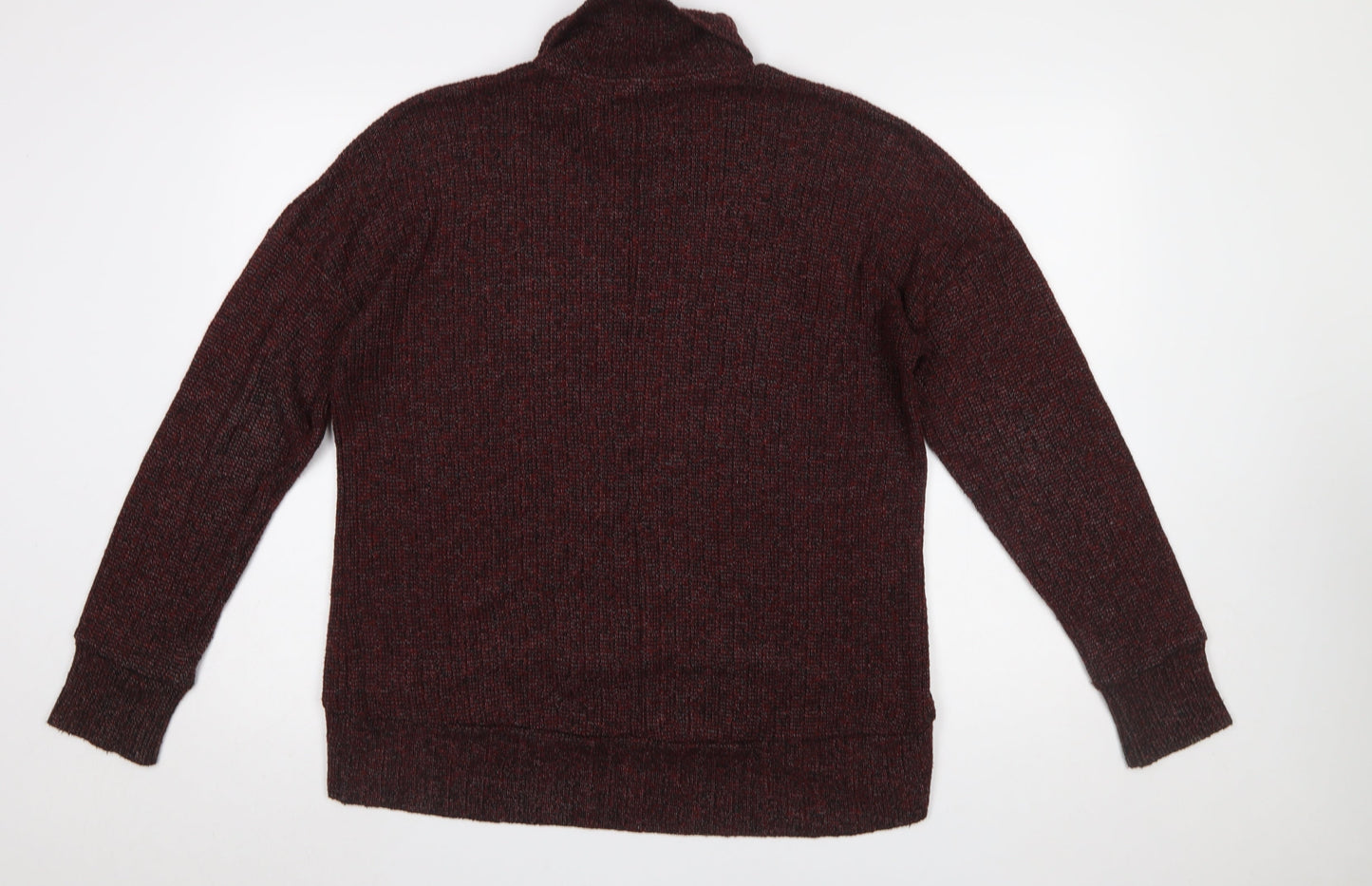 Topshop Women’s Red Roll Neck Chunky Knit Jumper Size 12