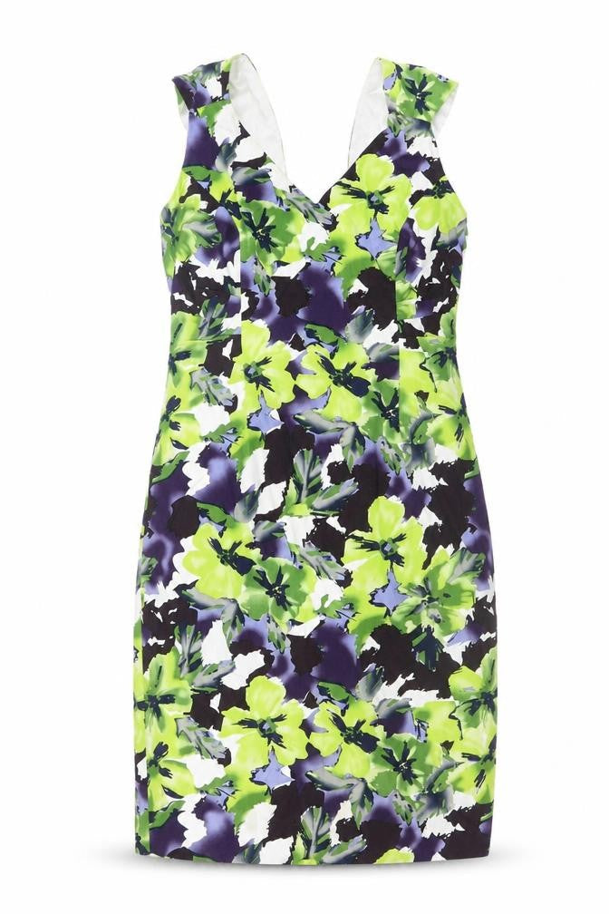 Michaela Louisa Women's Multicoloured Floral Sheath Dress UK 12