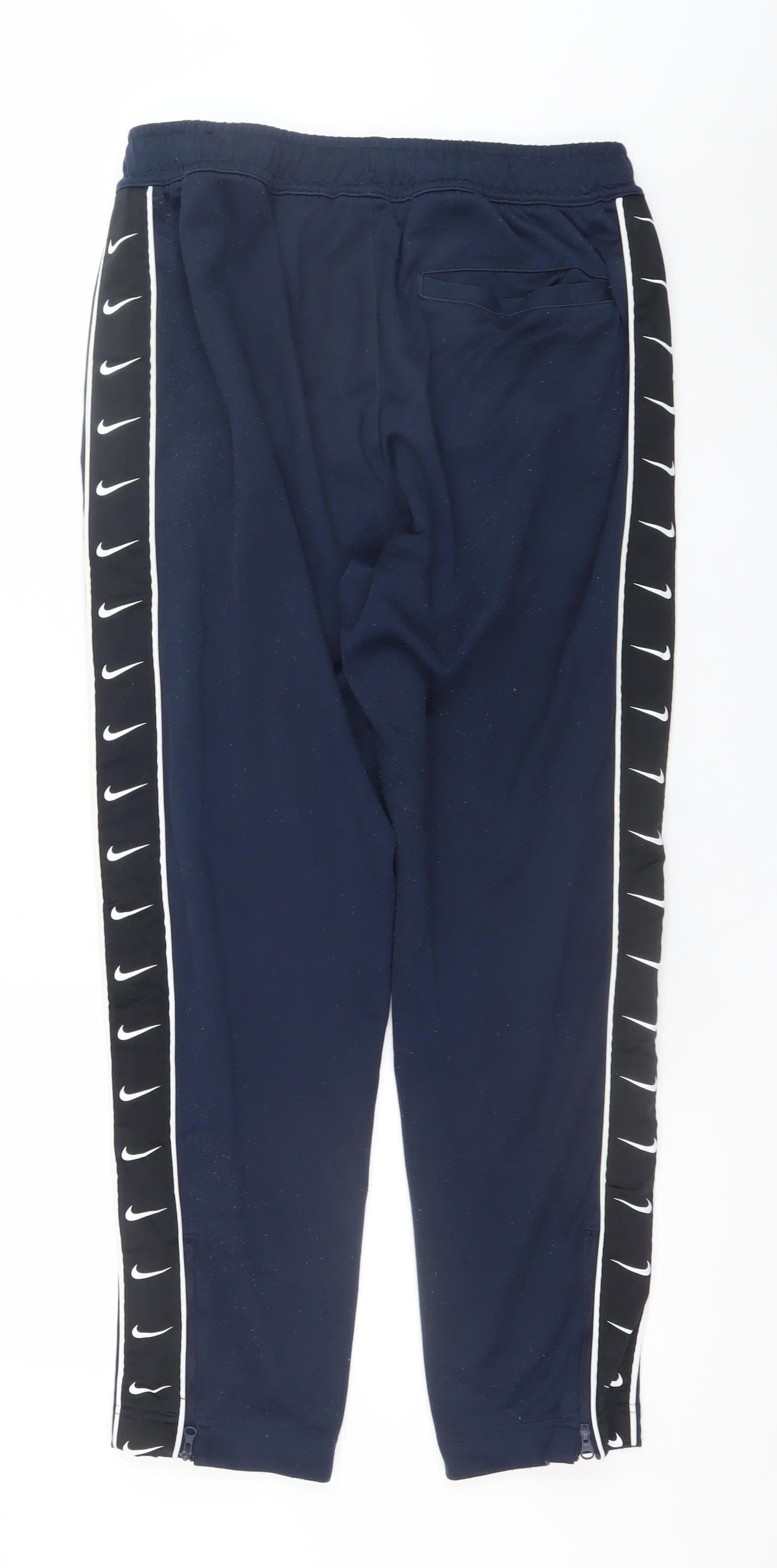 Nike Men's Navy Blue Jogger Sweatpants Medium Polyester Track Trousers