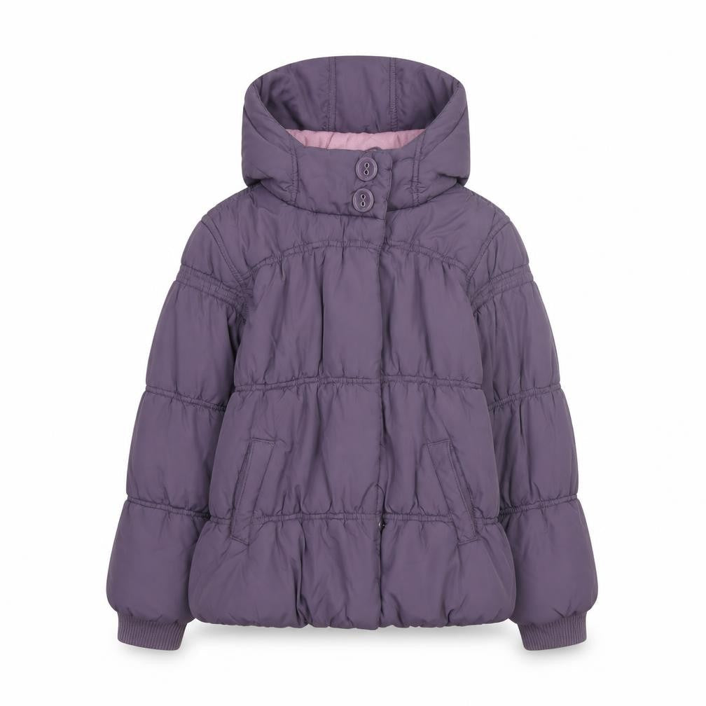 Next Girls Purple Hooded Puffer Jacket Coat 9-10 Years Lined Winter Outerwear