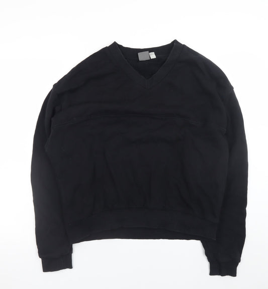 ASOS Men's Black V-Neck Pullover Sweatshirt Size M