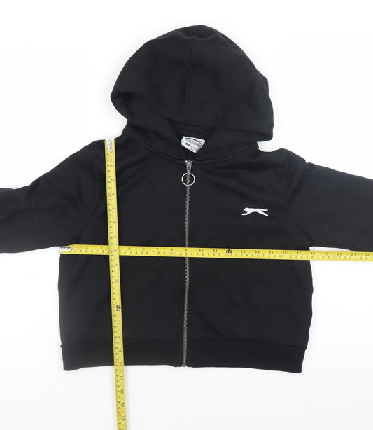 Slazenger Women’s Black Full Zip Cropped Hoodie UK 8 S