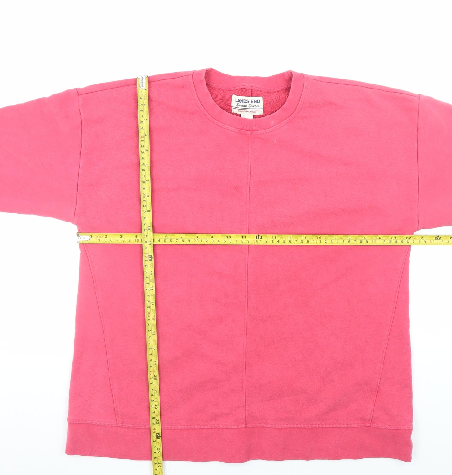 Lands' End Men's Pink Pullover Crew Neck Sweatshirt Size L