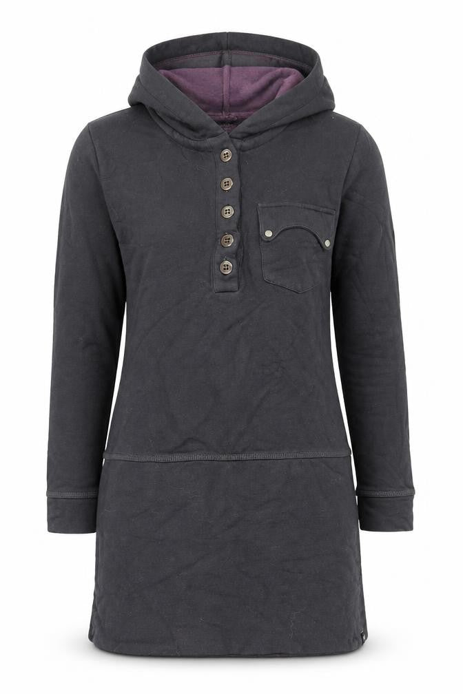 BAM Women’s Black Bamboo Long Sleeve Hooded Jumper Dress Size 8