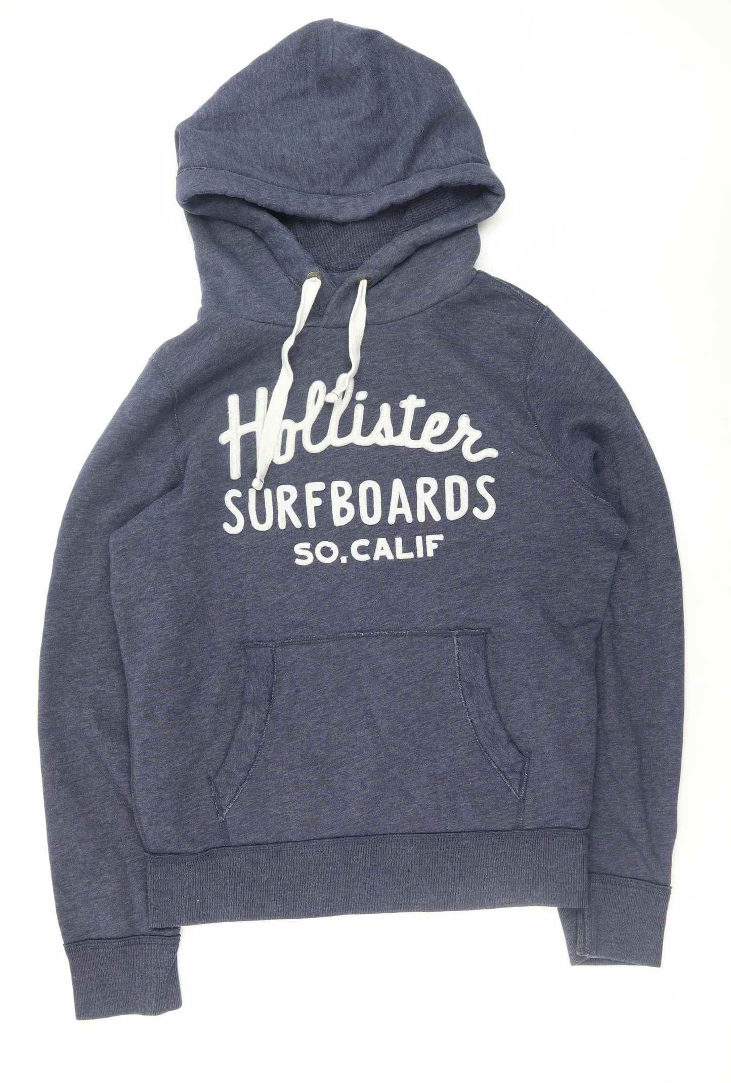 Hollister Men's Blue Pullover Hoodie Surfboards So Cal M
