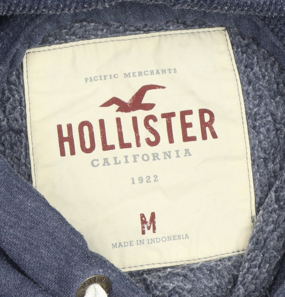 Hollister Men's Blue Pullover Hoodie Surfboards So Cal M