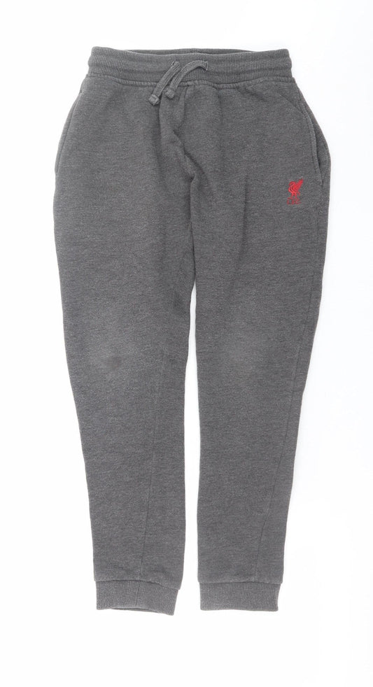 L.F.C. Boys Grey Jogger Trousers 9-10 Years Elastic Waist Fleece Sweatpants