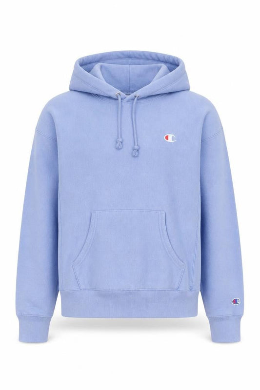 Champion Men's Blue Reverse Weave Pullover Hoodie Size S