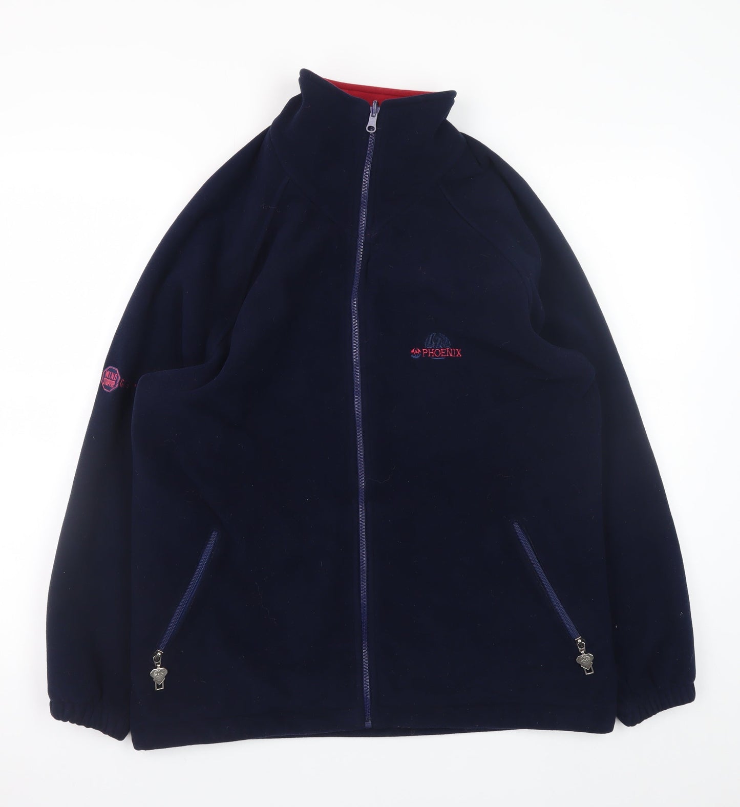 Phoenix Men's Blue Fleece Jacket Size S Regular Fit Full Zip Outdoor